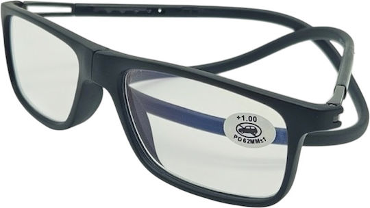 Optix Vision Reading Glasses +2.50 with Magnet in Black Colour 4386300250