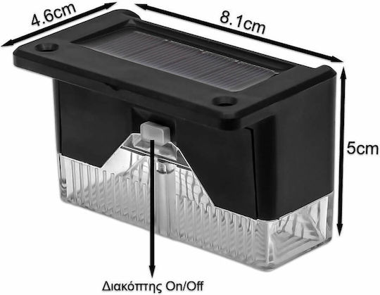 Set of 4 Wall Mounted Solar Lights Warm White 3000K with Photocell IP65