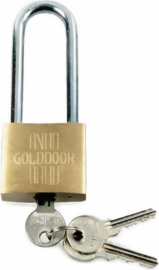 Golddoor Steel Padlock Brass with Key 40mm 1pcs