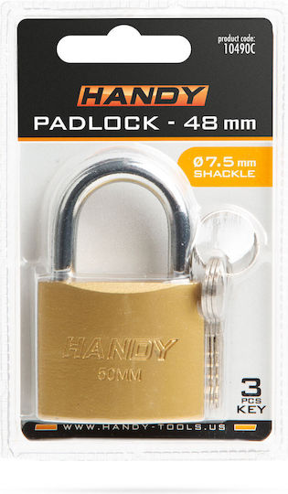 Handy Padlock Brass with Key 50mm 1pcs