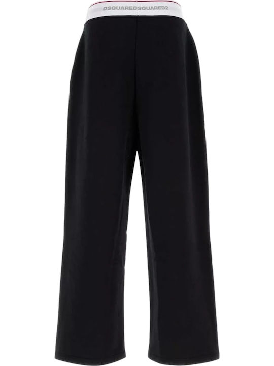 Dsquared2 Панталон в Relaxed Кройка Черен