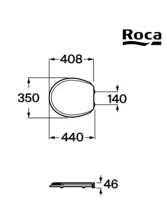 Roca Toilettensitz Sanftes Schließen Kunststoff Weiß