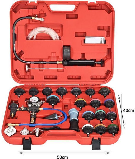 Cooling System Leak Test Set 27 Pieces Automobile Water Tank Pressure Gauge 089109