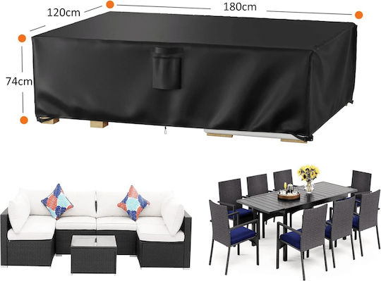 Waterproof Protective Cover 180x120x74cm In Black Colour