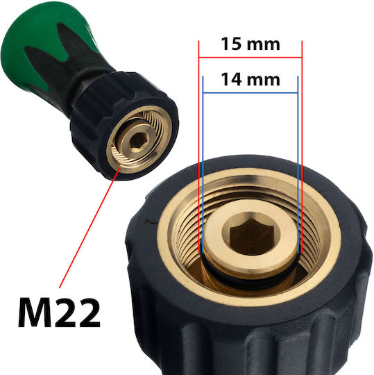 Mini M22 Lanze Flachstrahldüse 25° Grün Karcher Hd Hds 4000psi