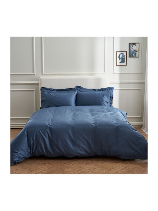 Vesta Home Nemesis Bed Sheets Set King Size 280x280cm Blue 4 Pieces