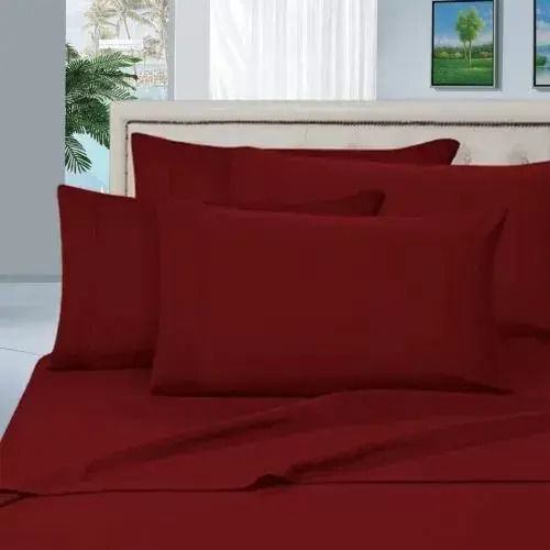 Comfort Σετ King Size 4τμχ 198x203εκ. με Λάστιχο Μπορντό