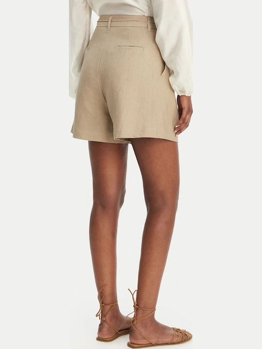 Eleh Damen Bermudas Leinen Beigefarbene Eleh Damen Bermudas Leinen Beigefarbene