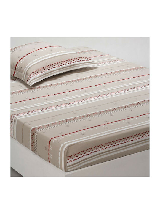 So'Home Cearșaf King Size cu Elastic 180x200cm. Bej