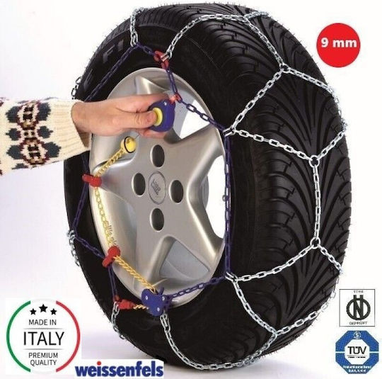 Weissenfels Anti Skid Chains 9mm Passenger Car 2 Pieces NM31100