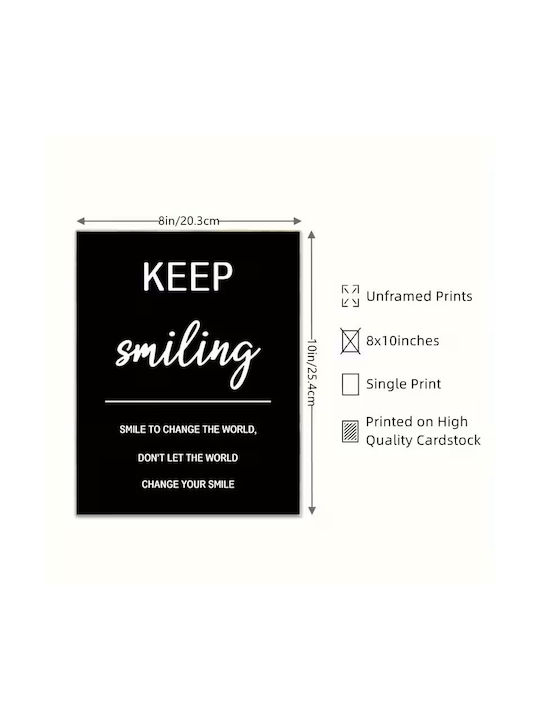 Set 6-Piece Encouraging Posters 20.32x25.4cm Without Frame Code 029