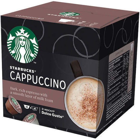 Starbucks Κάψουλες Cappuccino Συμβατές με Μηχανή Dolce Gusto 12caps
