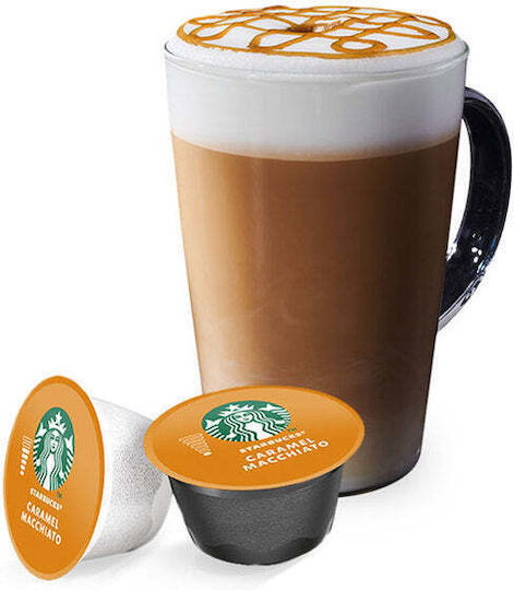 Starbucks Capsules Espresso Caramel Compatible with Machine Dolce Gusto 6caps,tobolek