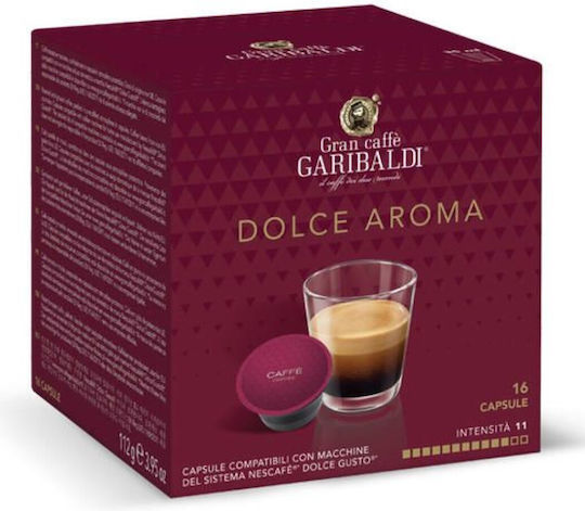 Garibaldi Κάψουλες Espresso Dolce Aroma Συμβατές με Μηχανή Dolce Gusto 16caps