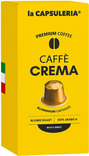 Кафе капсули съвместими с машини Nespresso 10 бр. - крема кафе алуминиеви капсули съвместими с Nespresso* - La Capsuleria