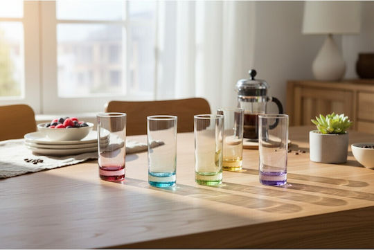 Domumart Set of Glasses Water made of Glass 280ml 6pcs
