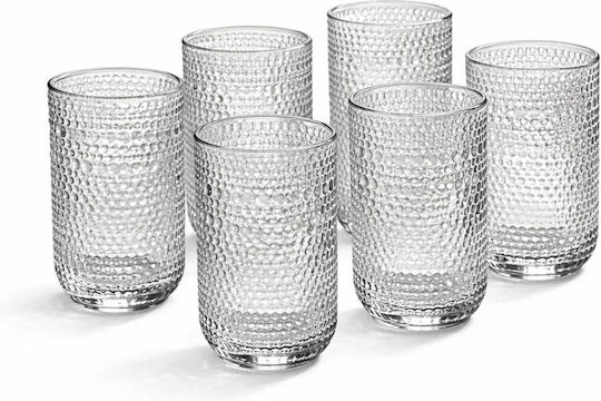 Estia Dots Set Glass Water Glasses 465ml 6 Pieces