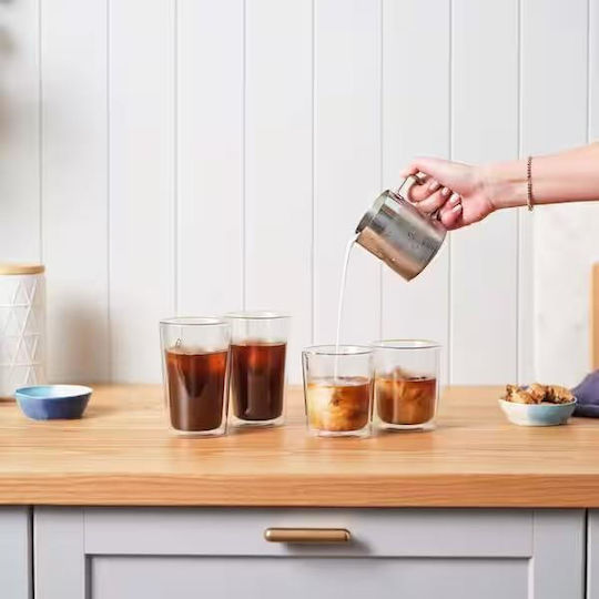 De'Longhi Latte Σετ Ποτήρια Νερού / Καφέ / Freddo Γυάλινα 400ml 2τμχ