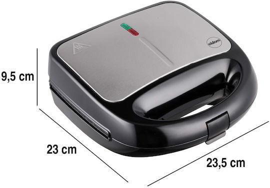 Eldom Multix 5 in 1 Sandwich Maker for 2 Toasts 850W Black