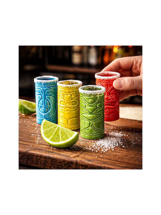 Mikamax Set Glasses Shooters / Cocktail/Drinking / Water from Ceramic 4 Pieces