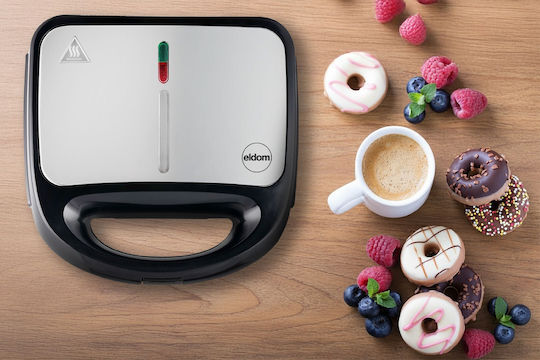 Eldom Multix 5 in 1 Sandwich Maker for 2 Toasts 850W Black
