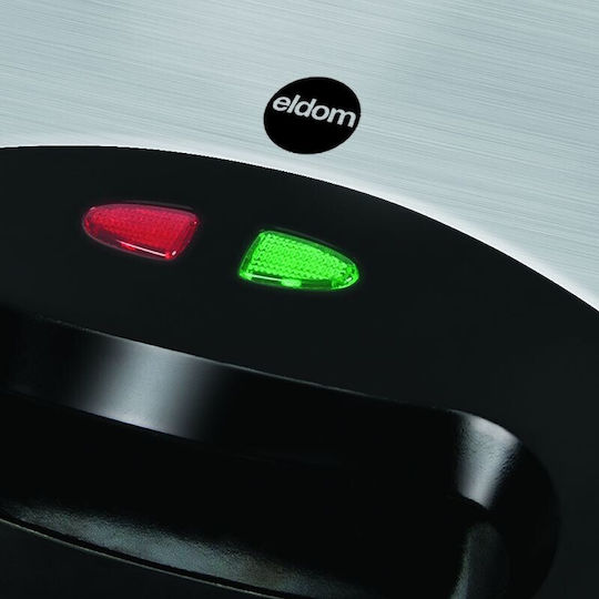 Eldom Multix 5 in 1 Sandwich Maker for 2 Toasts 850W Black