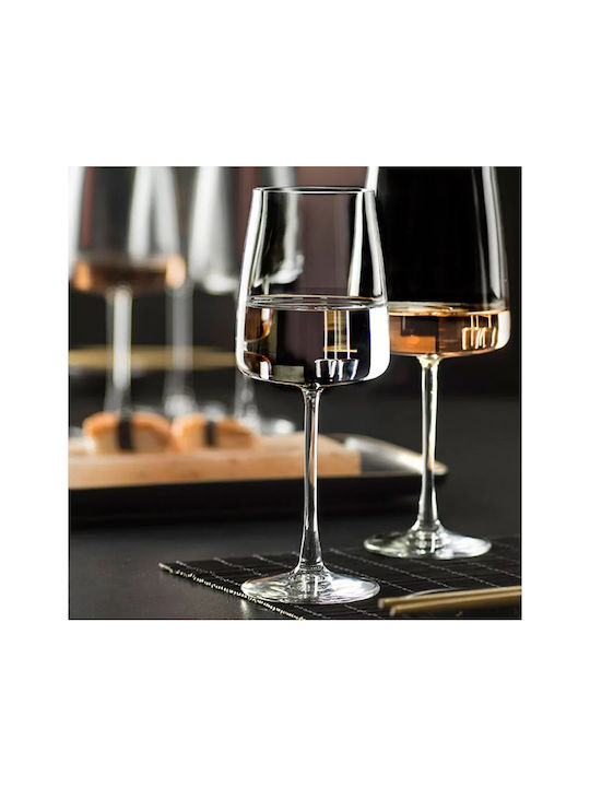 RCR Set of Glasses for White and Red Wine made of Glass in Red Color Stemmed 540ml 6pcs