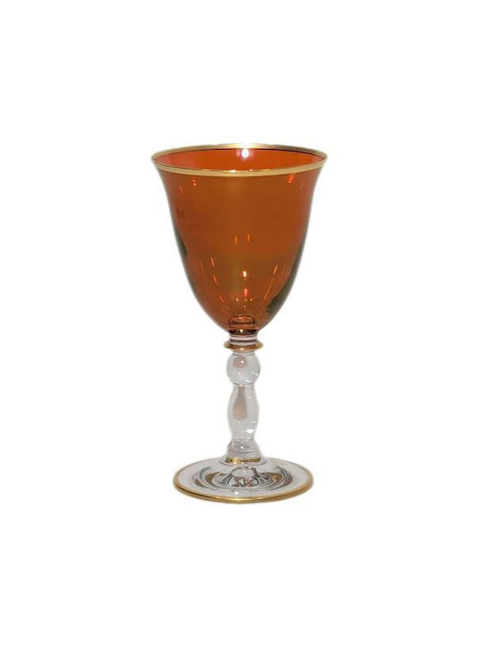 Griffe Montenapoleone Glas Wasser aus Glas in Rosa Farbe Kelch