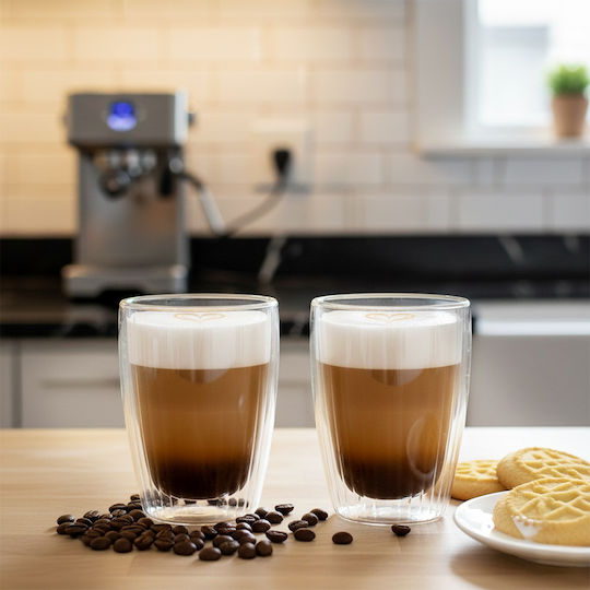 Excellent Houseware Set Brillen Kaffee / Freddo Glas 350ml 2 Stück