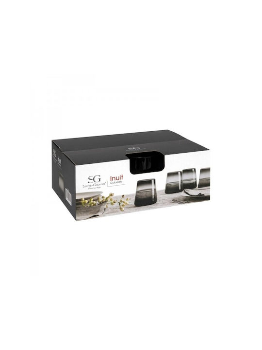 Atmosphera Set of Glasses Water made of Glass in Gray Color 6pcs