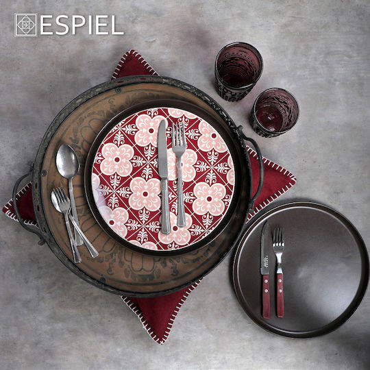 Espiel Oxford Set of Glasses Water made of Glass in Pink Color 6pcs
