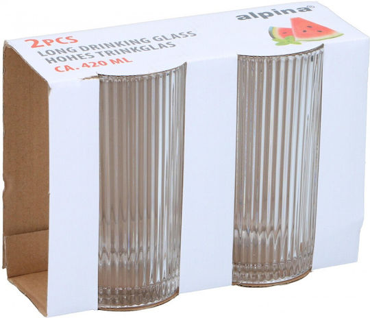 Glas Wasser Transparent 420ml/7x13,5cm