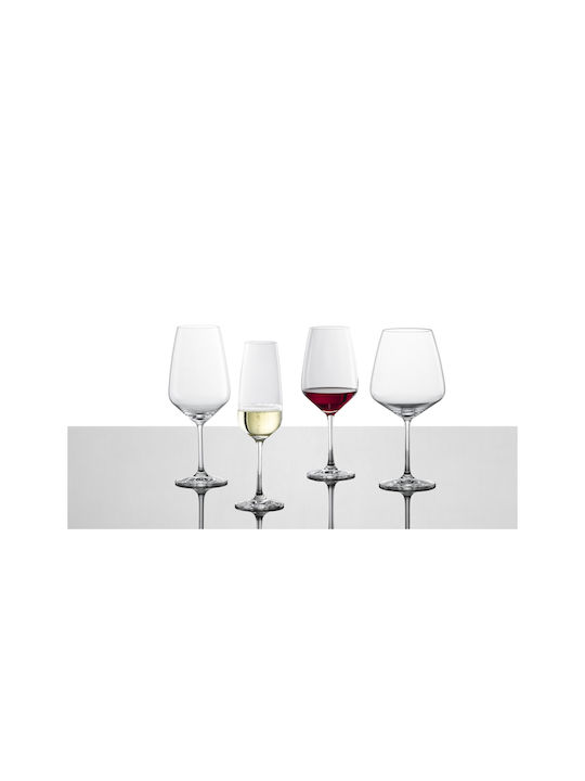 Schott Zwiesel Taste Set Glasses for White and Red Wine Made of Crystal in Red Colour Goblets 650ml 6 Pieces