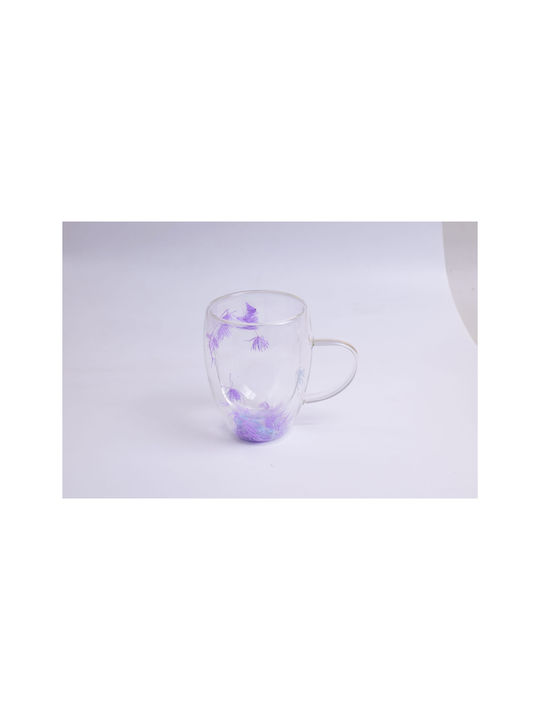 Чаша от Стъкло в Лилав Цвят 350ml