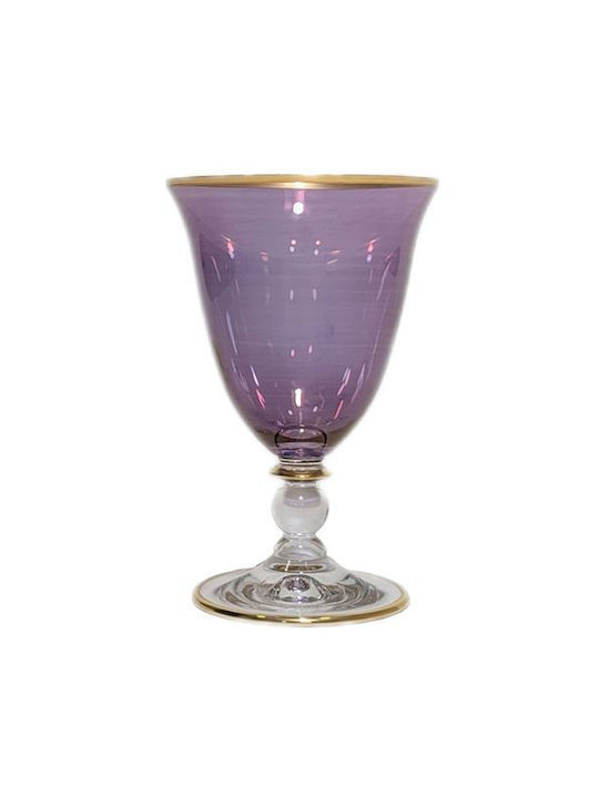 Griffe Montenapoleone Water Glass Goblet In Gold Color