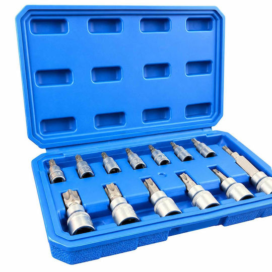 Σετ Καρυδάκια Μύτες Torx 5 Πλευρών Ts8-ts60 12 Τμχ Gebo Tools