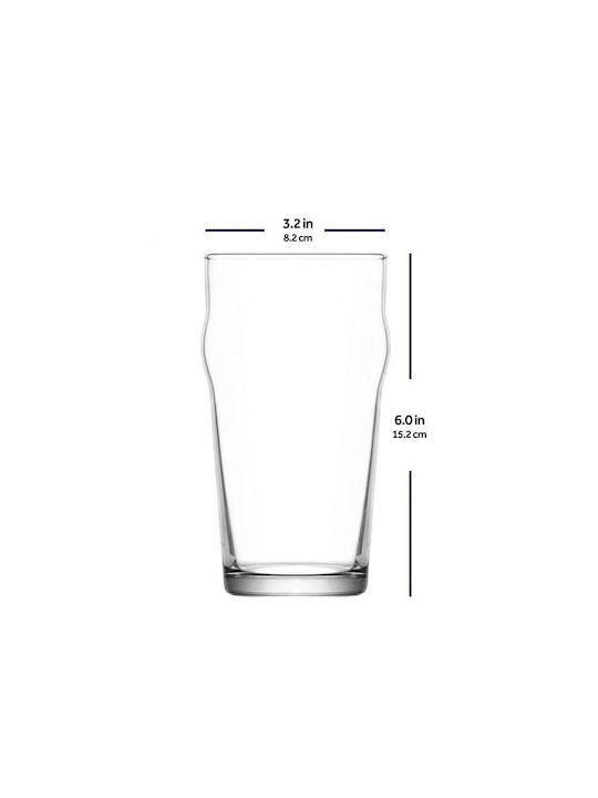Gurallar Σετ Ποτήρια Μπύρας από Γυαλί 570ml 12τμχ