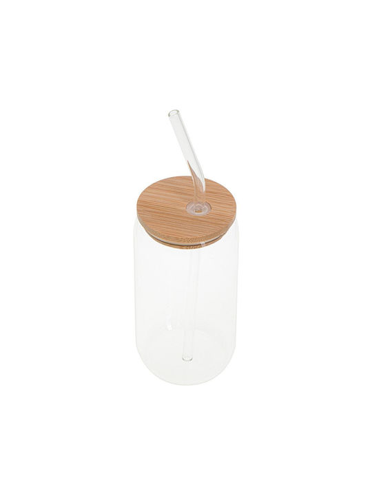 Camry Camry Kaffee/Freddo Wasser Glas mit Strohhalm 460ml