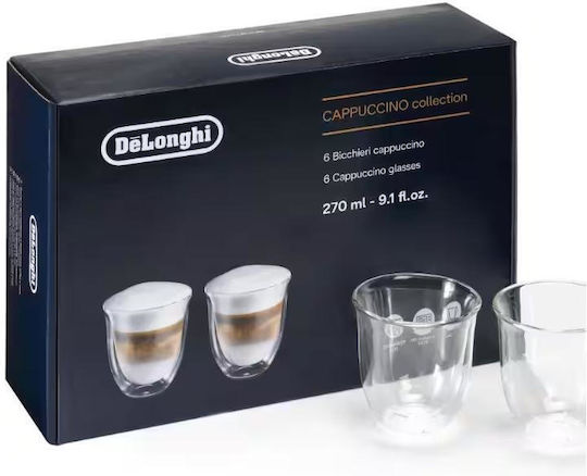 De'Longhi Set Pahare Cafea / Cafea Grecească Freddo Din Sticlă 190ml 6 Bucăți