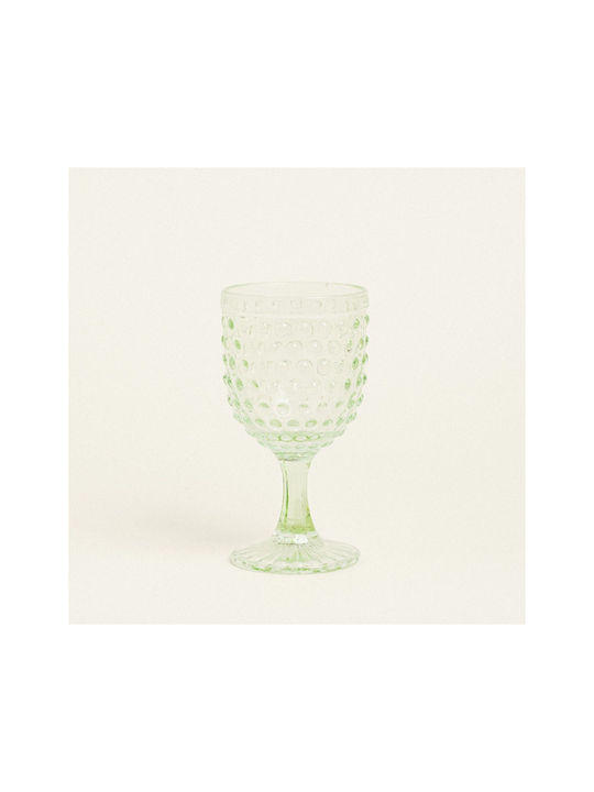 Beauty Home Glass Water / Cocktail/Drinking made of Glass in Green Color Goblet