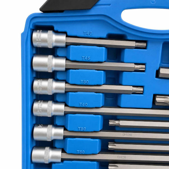 Σετ Καρυδάκια Μακριές Μύτες Torx 1/2" 32 Τμχ Gebo Tools