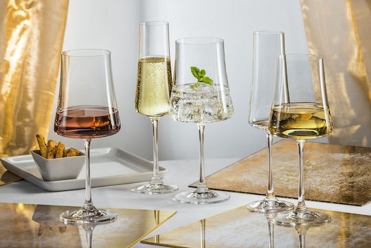 Crystalex CZ Xtra Beer Glass Set Goblets Glass Red 460ml 6 Pieces