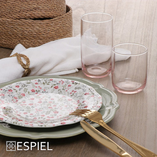 Espiel Set Iconic Pahare Pentru Apă / Cocktail Din Sticlă Roz 6 Bucăți
