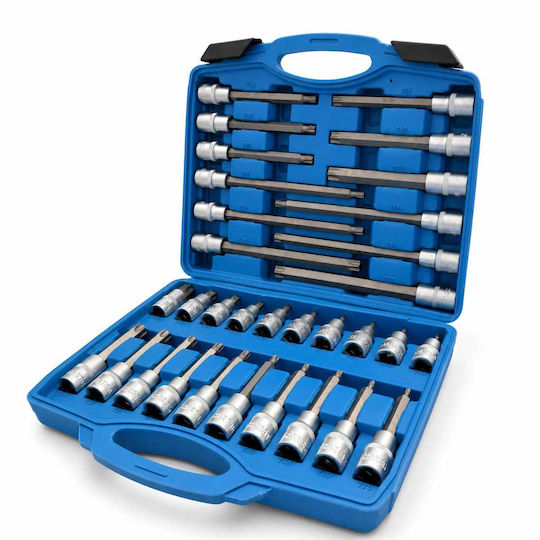 Σετ Καρυδάκια Μακριές Μύτες Torx 1/2" 32 Τμχ Gebo Tools