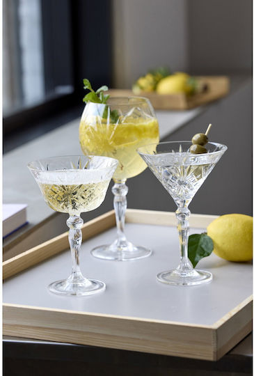Lyngby Melodia Set Brillen Champagner Kelch Kristall 4 Stück