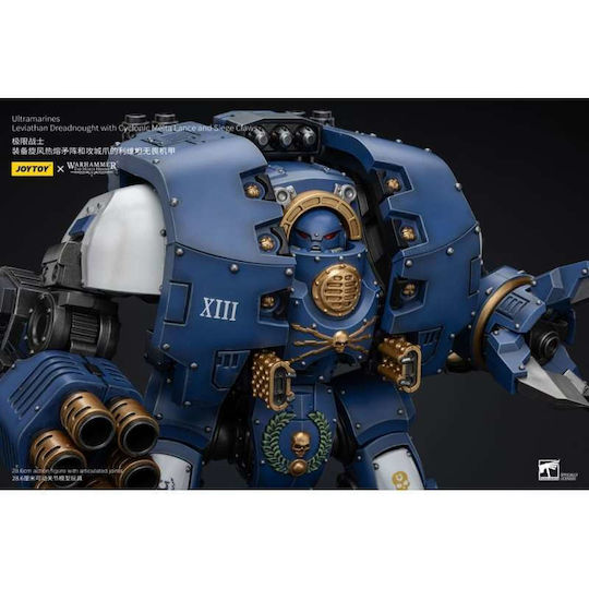 Warhammer Horus Heresy Φιγούρα Δράσης Αναλογία 1/18 Ultramarines Leviathan Dreadnought Cyclonic Melta Lance Siege Claws Μεγέθους 29cm