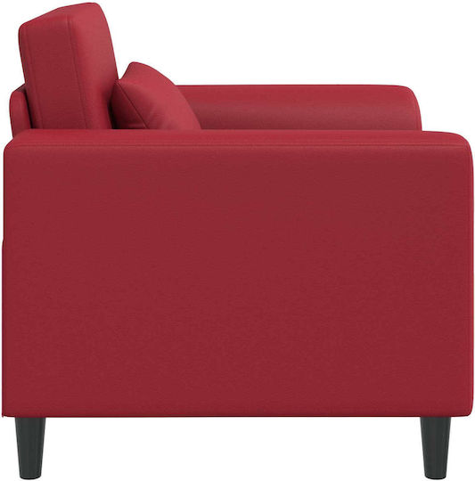 Polițronă Din Piele Ecologică Roșie 90x88x85cm