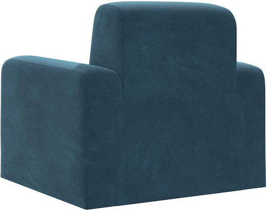 Sessel Samt Blau 88x90x77cm