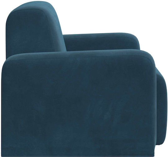 Sessel Samt Blau 88x90x77cm