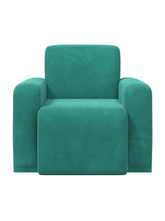 Sessel Aus Samt Türkis 88x90x77cm
